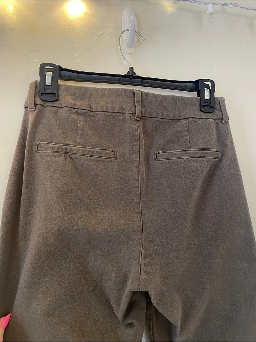 Old Navy Pixie Skinny Trouser Slim Straight Ankle Brown Office Work Mid Rise - Picture 6 of 15